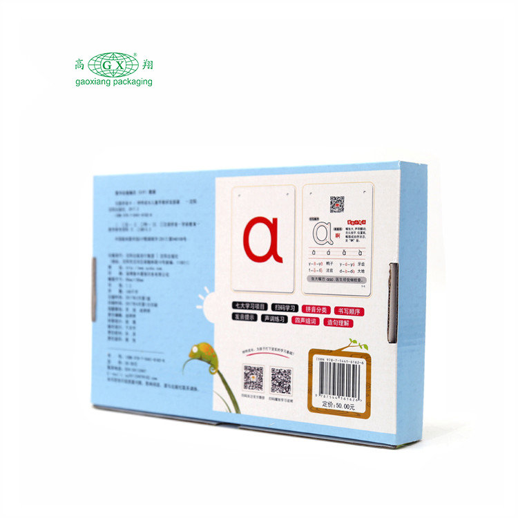 Logo personalizzato scatola postale di carta fantasia bambino abbigliamento libro giocattoli scatola di imballaggio ondulata scatola di finestra